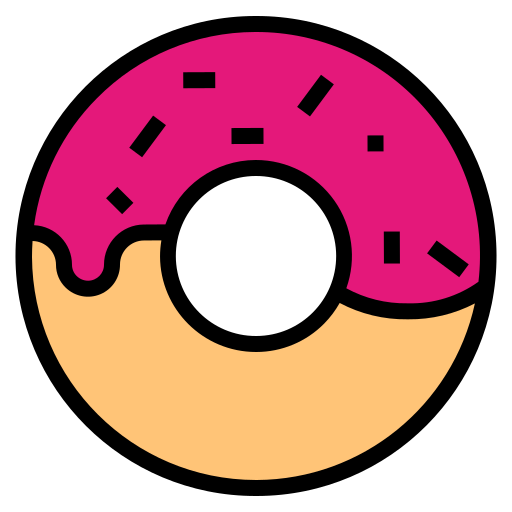 donut Payungkead Lineal Color icoon