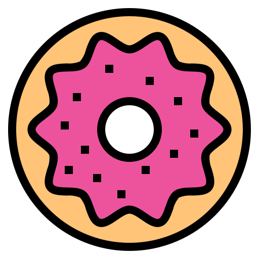 Donut Payungkead Lineal Color icon