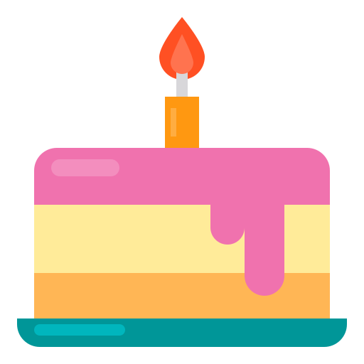 pastel de cumpleaños Payungkead Flat icono