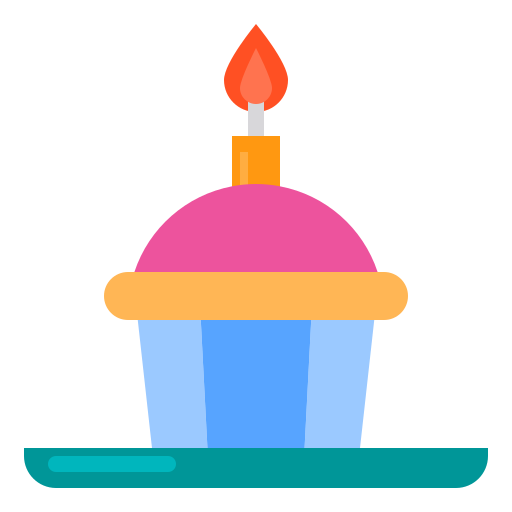 cupcake Payungkead Flat icon