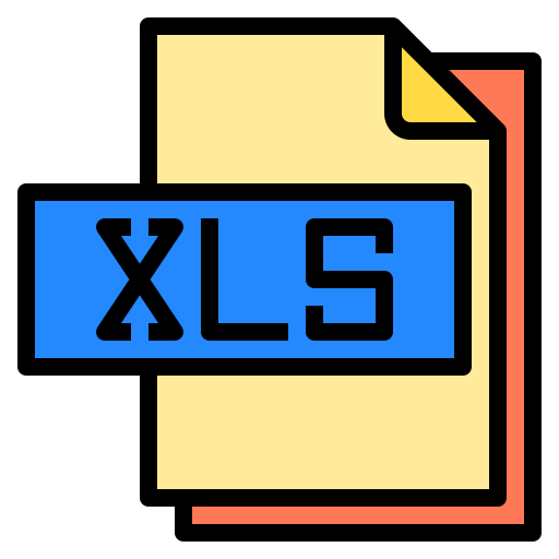 format de fichier xls Payungkead Lineal Color Icône