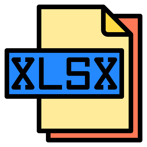 xlsx 형식 Payungkead Lineal Color icon