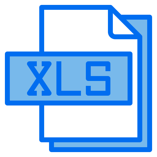 Xls file format Payungkead Blue icon