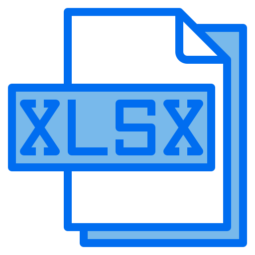 formato xlsx Payungkead Blue Ícone