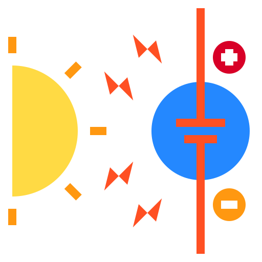 Solar cell Payungkead Flat icon