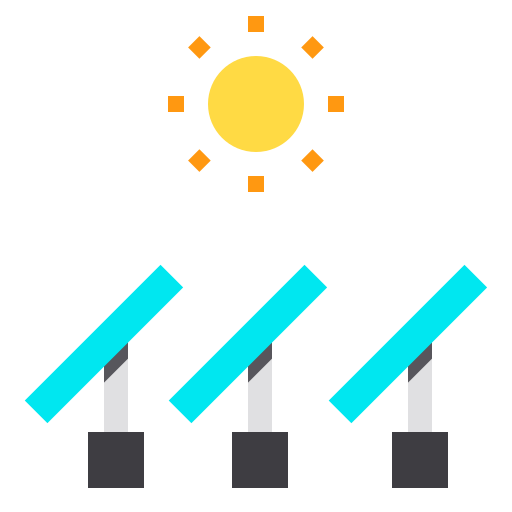 Solar energy Payungkead Flat icon