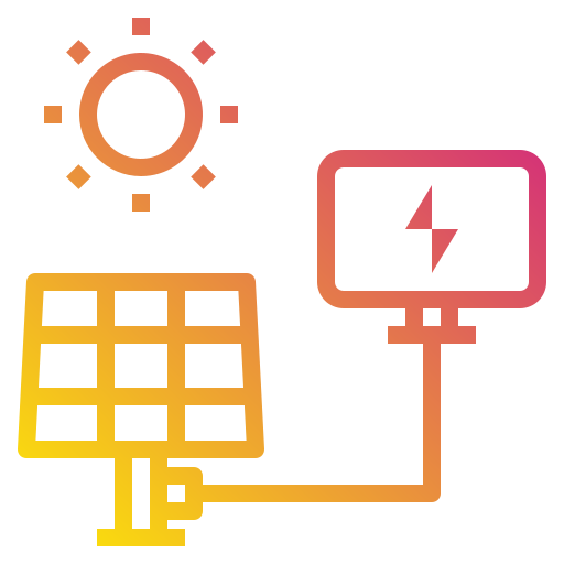energía solar Payungkead Gradient icono