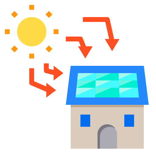 energia solar Payungkead Flat Ícone