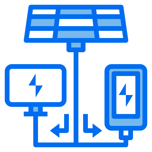 Solar energy Payungkead Blue icon