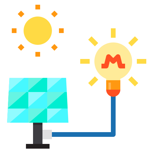 energia słoneczna Payungkead Flat ikona