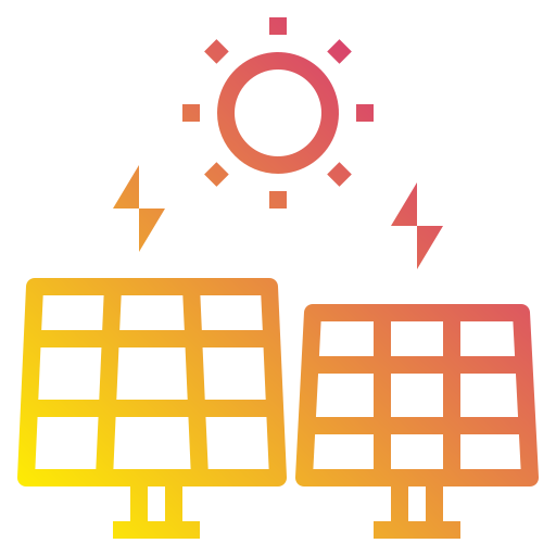 Solar energy Payungkead Gradient icon
