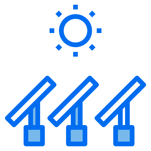 Solar energy Payungkead Blue icon
