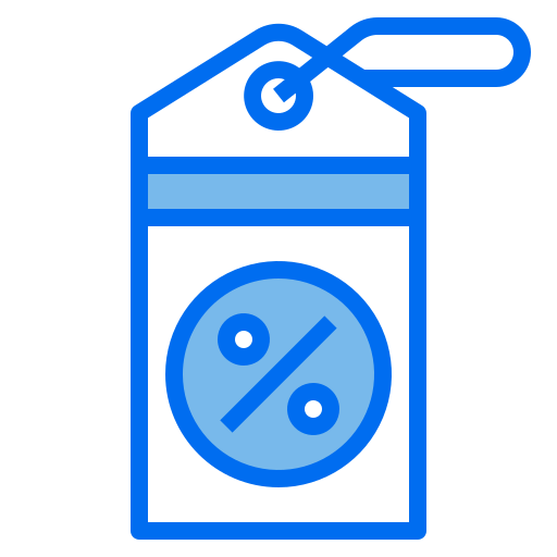 etiqueta de descuento Payungkead Blue icono