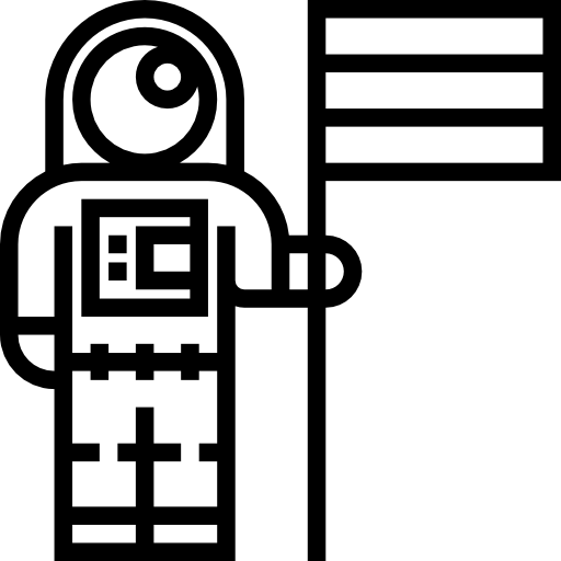 astronaute Meticulous Line Icône