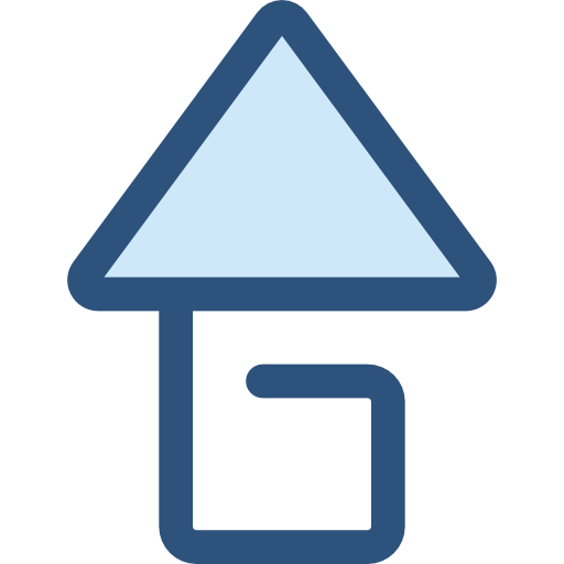 위쪽 화살표 Monochrome Blue icon