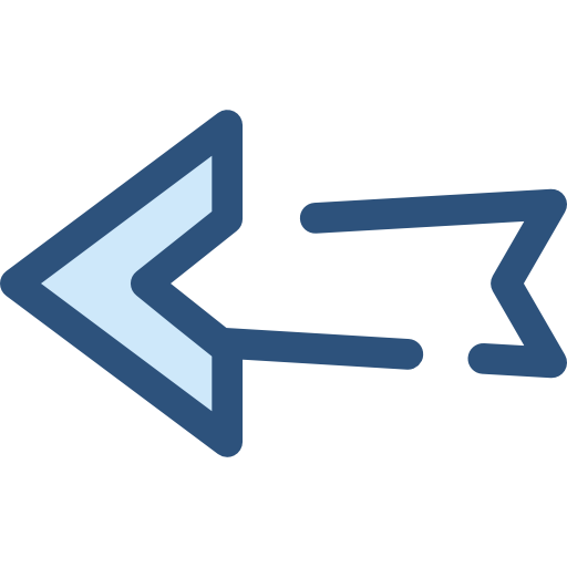 flecha izquierda Monochrome Blue icono