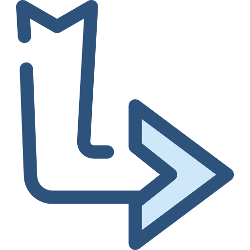 freccia diagonale Monochrome Blue icona