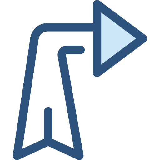 flecha diagonal Monochrome Blue icono