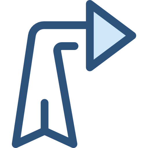 Diagonal arrow Monochrome Blue icon