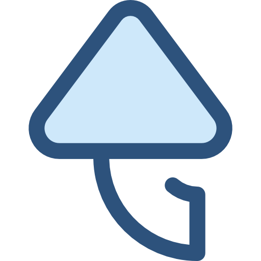 Up arrow Monochrome Blue icon
