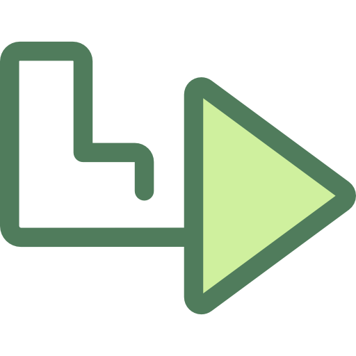 flecha diagonal Monochrome Green icono