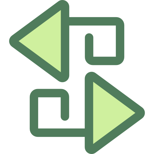 Sort Monochrome Green icon