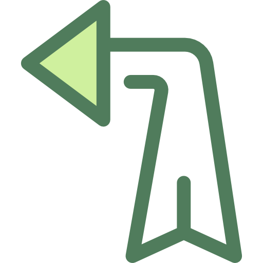 flèche diagonale Monochrome Green Icône