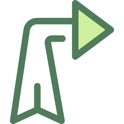 diagonaler pfeil Monochrome Green icon