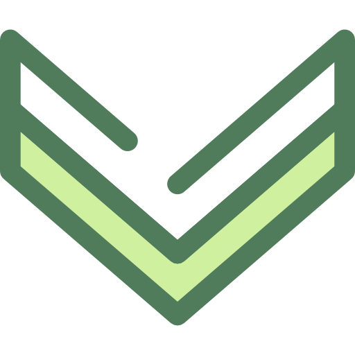 chevron Monochrome Green icon