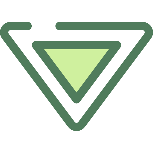 freccia in giù Monochrome Green icona