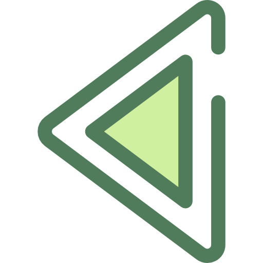 flecha izquierda Monochrome Green icono