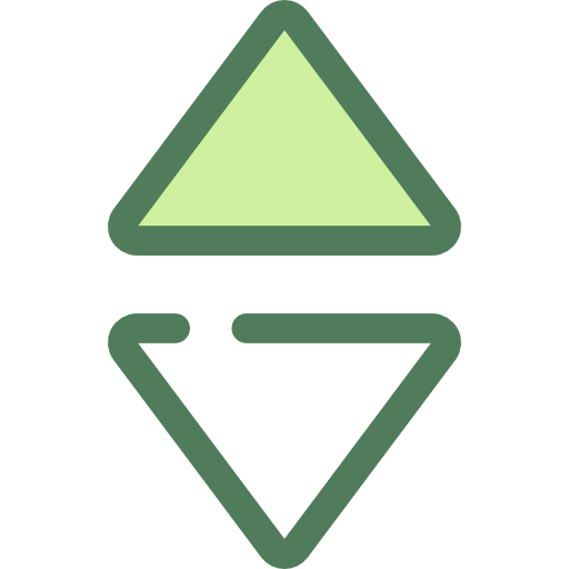 flecha hacia arriba Monochrome Green icono