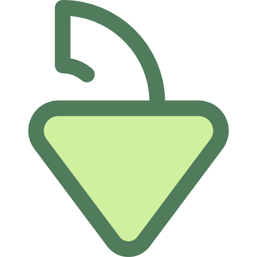 freccia in giù Monochrome Green icona