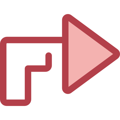 Diagonal arrow Monochrome Red icon