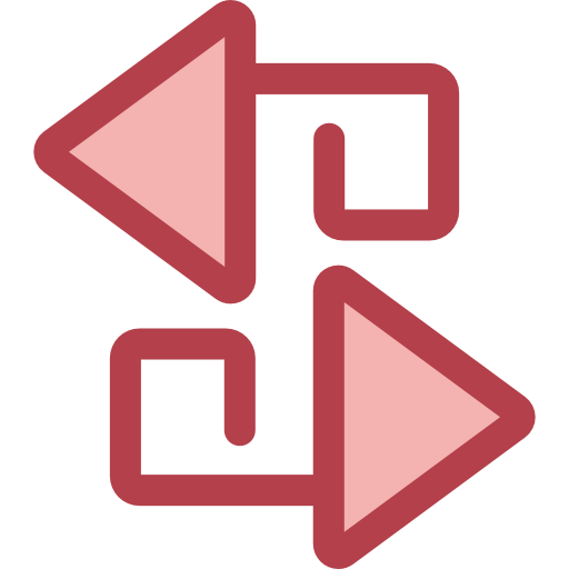 Sort Monochrome Red icon