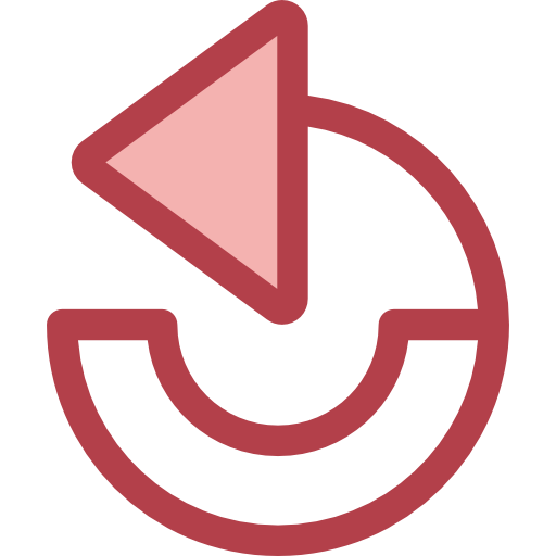 실행 취소 Monochrome Red icon