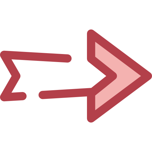 flecha correcta Monochrome Red icono