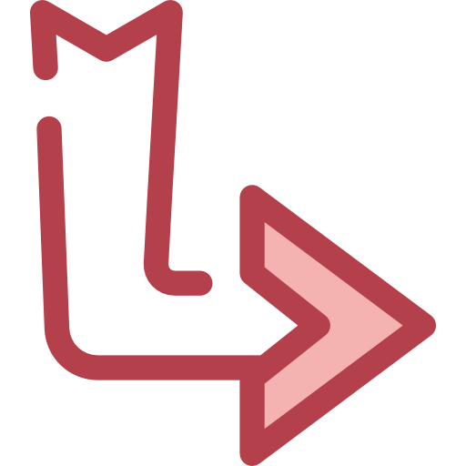 Diagonal arrow Monochrome Red icon