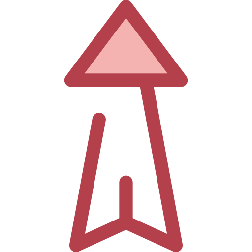 flecha hacia arriba Monochrome Red icono