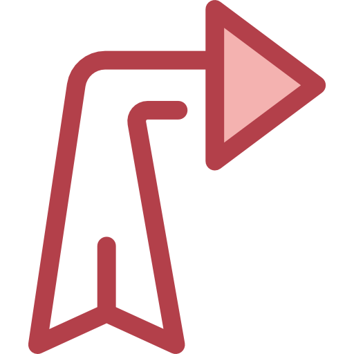flecha diagonal Monochrome Red icono