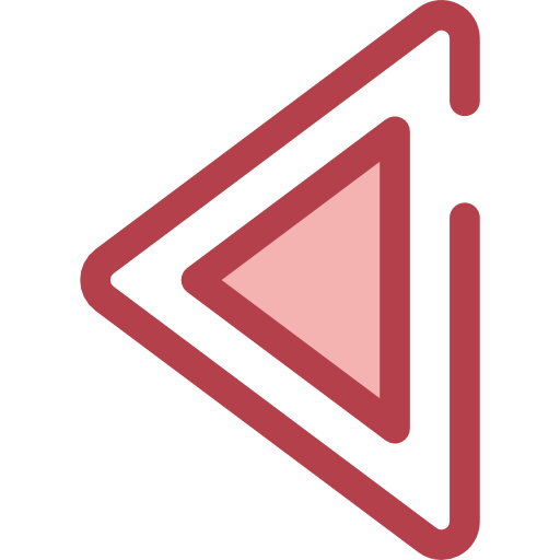 flecha izquierda Monochrome Red icono