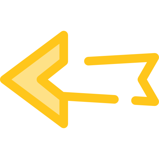 flecha izquierda Monochrome Yellow icono