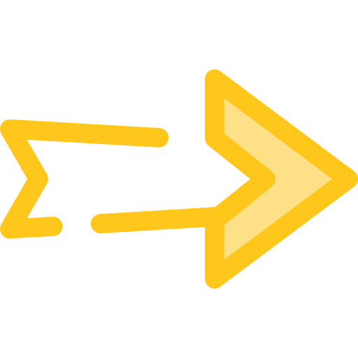 freccia destra Monochrome Yellow icona