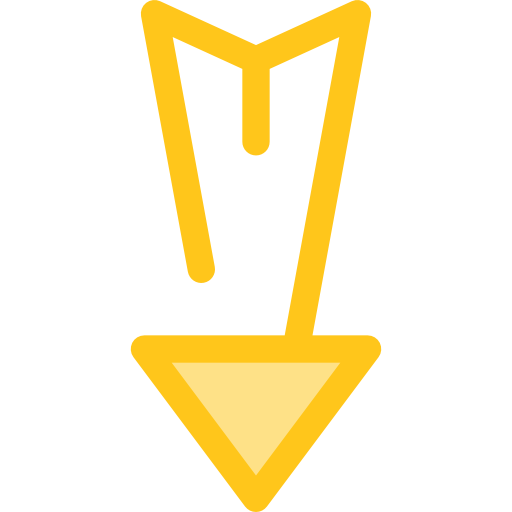 pfeil nach unten Monochrome Yellow icon