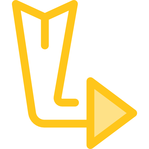 diagonale pijl Monochrome Yellow icoon