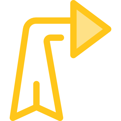 diagonaler pfeil Monochrome Yellow icon