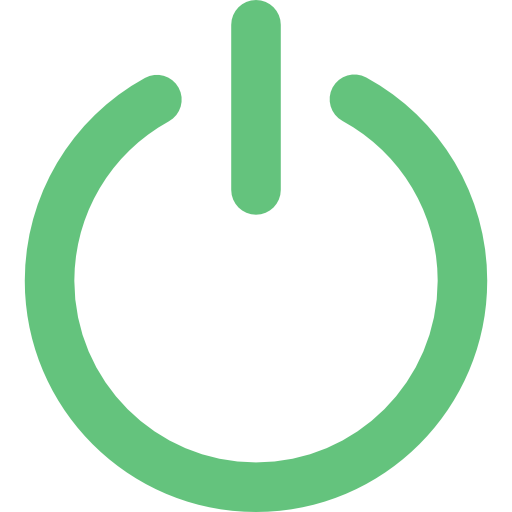 botón de encendido Basic Rounded Flat icono
