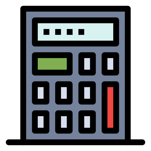 taschenrechner Flatart Icons Lineal Color icon