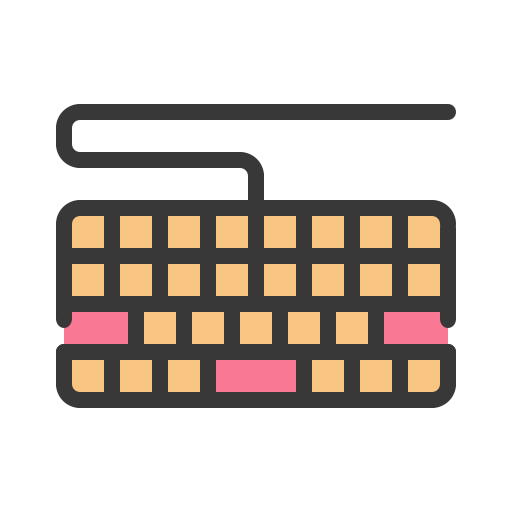 klawiatura komputerowa Generic Outline Color ikona