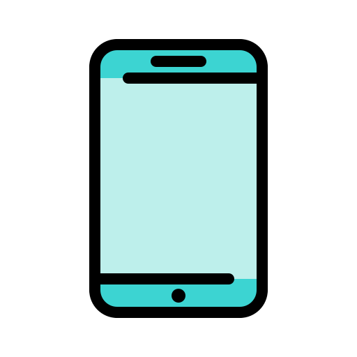 smartphone Generic Outline Color icona